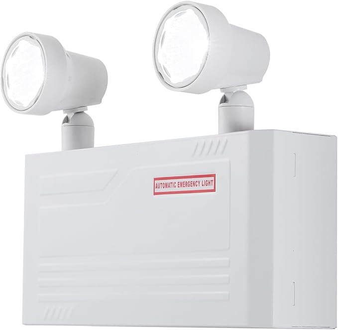 TANLUX Steel Housing Emergency Lights with Remote Capabilities, Battery Pack, Commercial Battery Unit Emergency Lights with 2 by 2 watts Head, Up to 4 Hours Emergency Duration Time