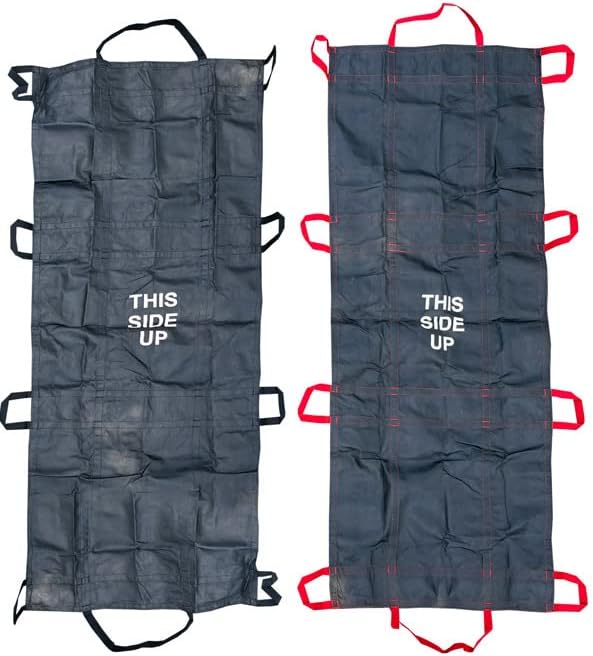 The Original Rescue Essentials Brand QuikLitter, Black Nylon Handles, Non-Woven Fabric, 500 Lb Rated, Low Cost, Disposable for Patient Transfer, Casualty Evacuation