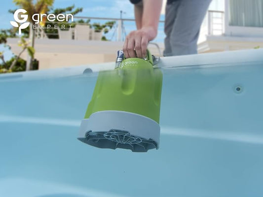 Green Expert 1/4HP Submersible Sump Pump 25-Foot Long Power Cord High Flow 1800GPH for Fast Water Removal Easy to Use in Pool Hot Tub Flooded House Drainage Household Drain Pump Suit to Garden Hoses