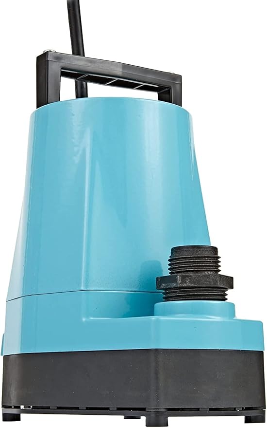 Little Giant 5-MSP 115-Volt, 1/6 HP, 1500 GPH Aluminum Manual Utility Pump, 10-Ft. Cord, Blue, 505723