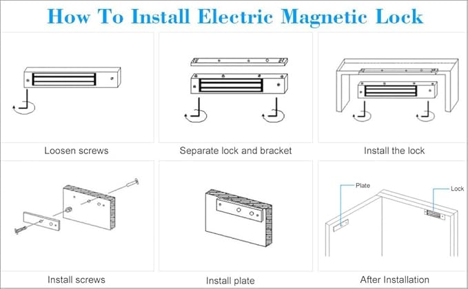 Electric Magnetic Door Lock Outdoor Waterproof 280KG 600lb Holding Force Electromagnet Lock 12V DC Fail Safe NC Mode for Access Control System