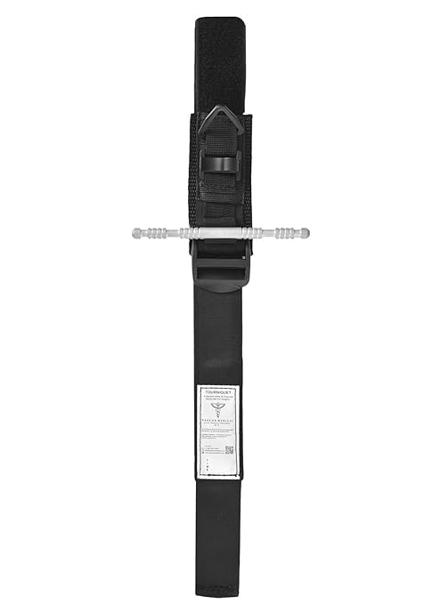 Military-Grade Tactical Combat Tourniquet Gen 8 - Severe Bleeding Control (Black) | Rapid One-Hand Application, Time-Stamped – First Aid, EMS, Law Enforcement, Civilian, Outdoor Survival