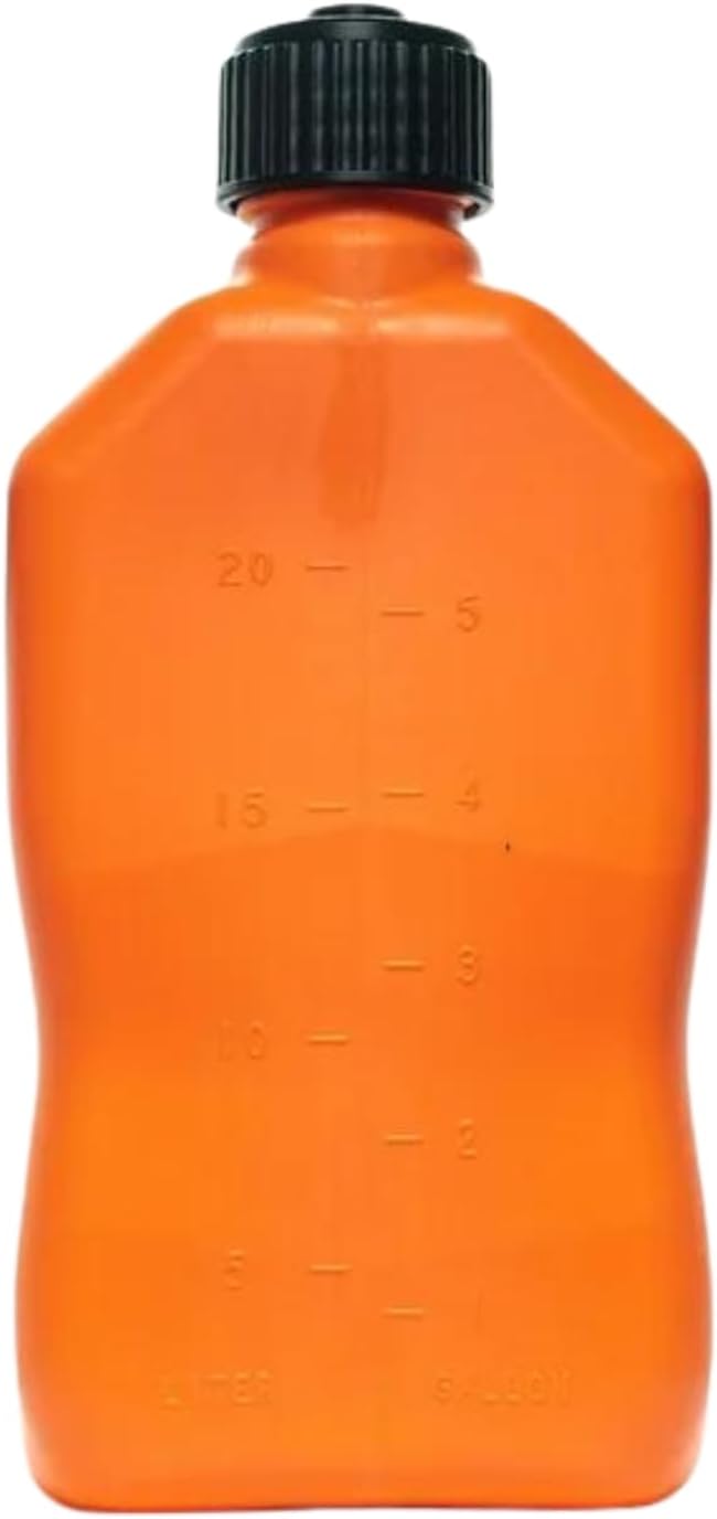 VP Racing Utility Container 5.5 Gallon - 4 Pack With 4 Deluxe Hoses and a Get Bent Hose Bender (Orange, 4 Pack)