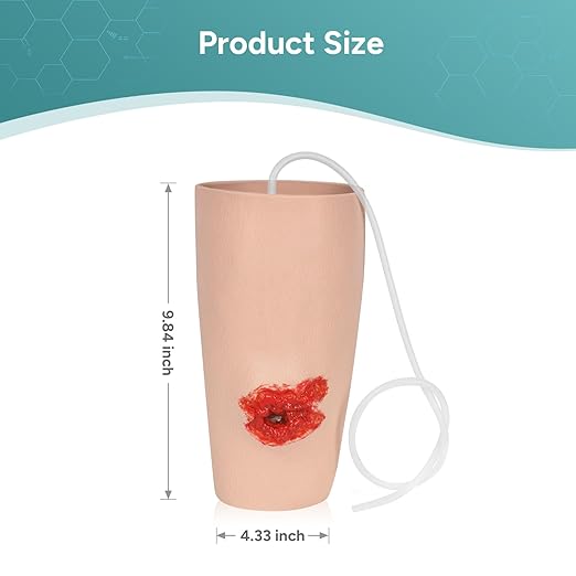 Wound Packing Trainer Kit, Stop The Bleed Kit for hemostasis Training, Wearable Leg Bullet Wound Sleeve Trainer for Medical Education