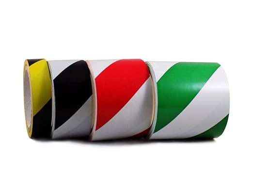GGR Supplies SST-618C Black & Yellow Hazard Warning Safety Stripe Tape: 1/2" in. Wide x 18 yds.