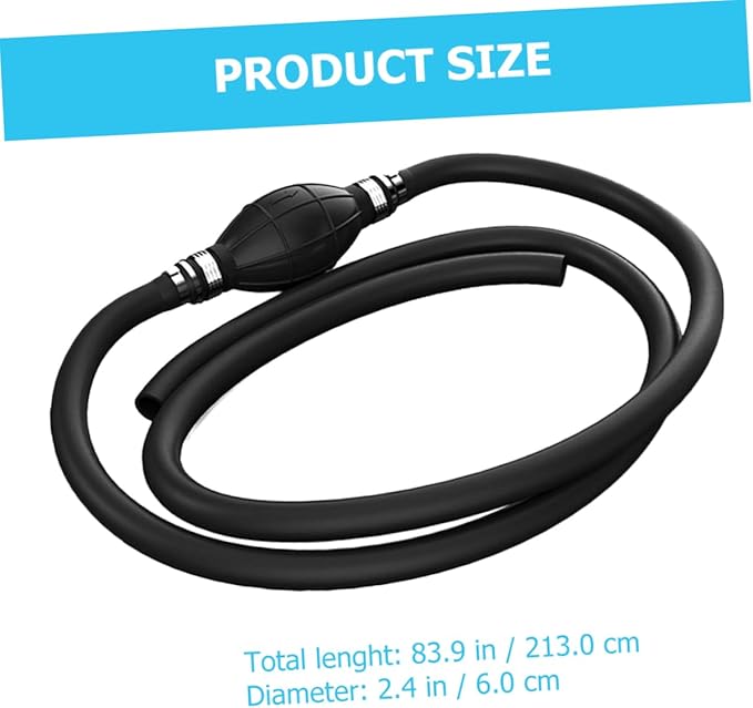 Fuel Transfer Siphon Pump with Hose Manual Hand Pump for Diesel Oil Transfer Practical Vehicle Emergency Syphon for Car and Truck Fluid
