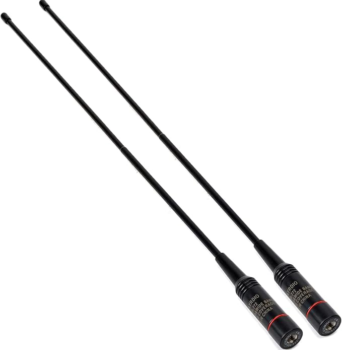 TWAYRDIO 15.4-Inch Whip Antenna, SMA Male, Dual Band 2m/70cm, Handheld Radio Replacement for Yaesu Vertex VX-110 VX-150 VX-6R TYT TH-UV88 MD-UV380 MD-2017 Two Way Radio, Pack of 2