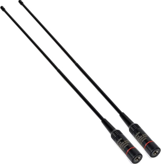TWAYRDIO 15.4-Inch Whip Antenna, SMA Male, Dual Band 2m/70cm, Handheld Radio Replacement for Yaesu Vertex VX-110 VX-150 VX-6R TYT TH-UV88 MD-UV380 MD-2017 Two Way Radio, Pack of 2