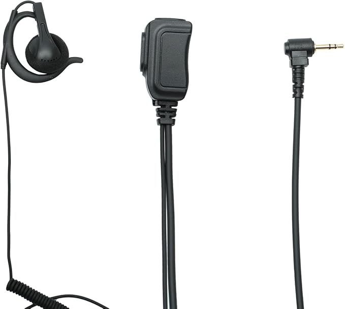 1 Pin 2.5mm G Shape Earpiece Headset with Mic PTT for Motorola Talkabout T200TP T200 T260 T260TP T460 T600 T605 T475 T800 MH230R MR350R MT350R Two Way Radio,2 Pack