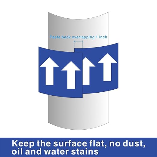 Beiyier 2-Pack Pipeline Flow Arrow Tape, Adhesive Vinyl Graphics Marking Sticker, Labels for Images Identification, White on Blue, 1.97" W x 65.6' L