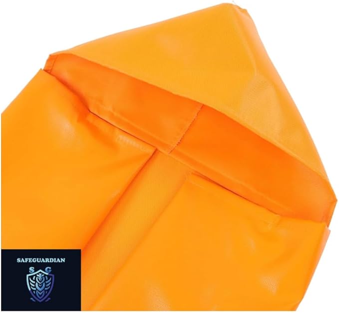 Fireproof Blanket Fire Cloak | Hooded Fire Blanket | Emergency Fire Blankets For Full Body | Emergency Fire Escape Hooded Cape with Reflective Strips | Heat Resistant Up to 1100°F | 65*61