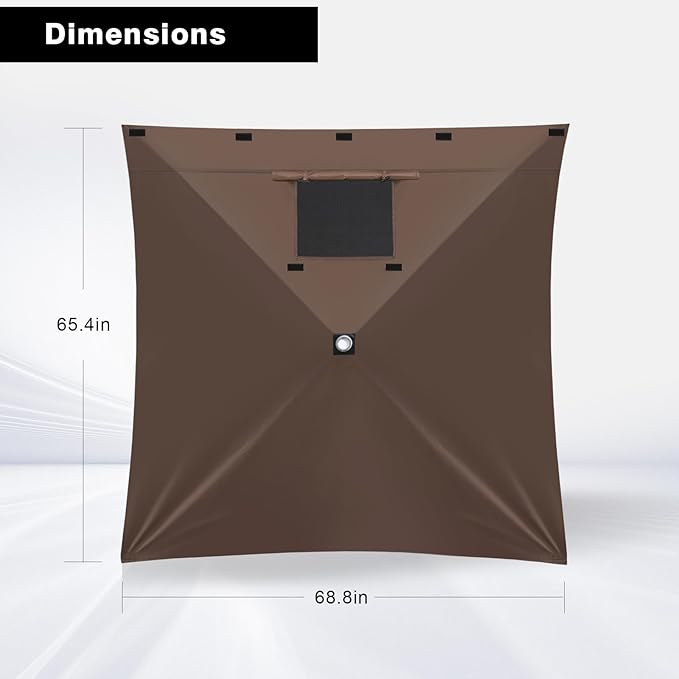 MASTERCANOPY Wind Screen Side Panel with Window for 12x12 Escape Screen Shelter Canopy Tent - Weatherproof, UV Resistant Sun Shade Attachment Accessory (Beige, 1 Pack)