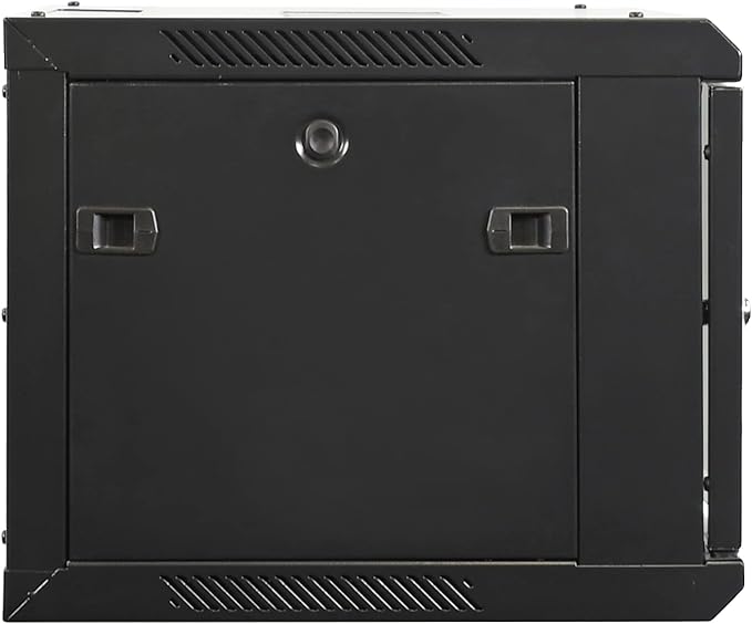6U Professional Wall Mount Network Server Cabinet Enclosure 19-Inch Server Network Rack Meshed Door Low-Profile Black