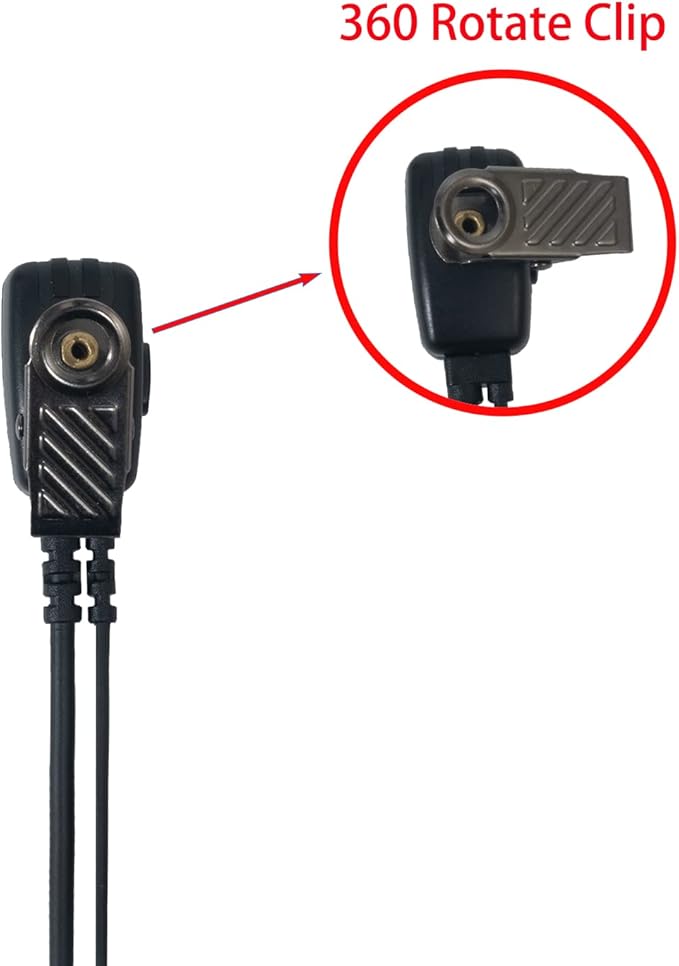 2.5mm Walkie Talkie Earpiece with Mic 1 Pin G Shape Headset for Motorola Talkabout MH230R MR350R T200 T200TP T260 T260TP T460 T600 T800 MT350R Two Way Radio Accessories