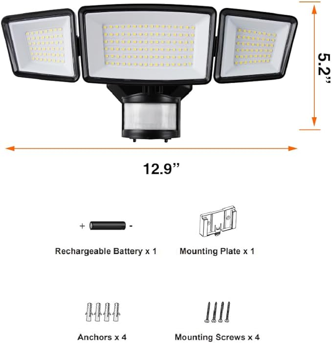 Sylvania 23W Security LED Light with Motion Sensor, Hardwired, 3500 LMS, Wet Rated, 5000K, Daylight - 1 Pack (66479)