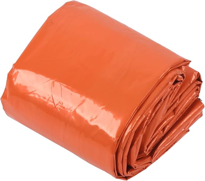 Emergency Warm Sleeping Bag,Portable Waterproof Thermal Bivy Sacks,Emergency Sleeping Bags PE Aluminum Film Orange Survival Sack Simple Thermal Blanket for Camping Hiking
