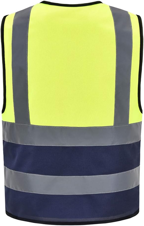 AYKRM 12 colour High visibility viz vest hi vis viz reflective work construction safety vest (XS-8XL)