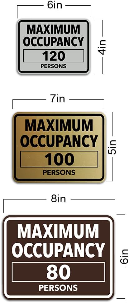 Signs ByLITA Classic Framed Custom Maximum Occupancy Personalizable Sign| Includes Foam Tape for Easy Installation | Commercial and Office Signs | Customized Text