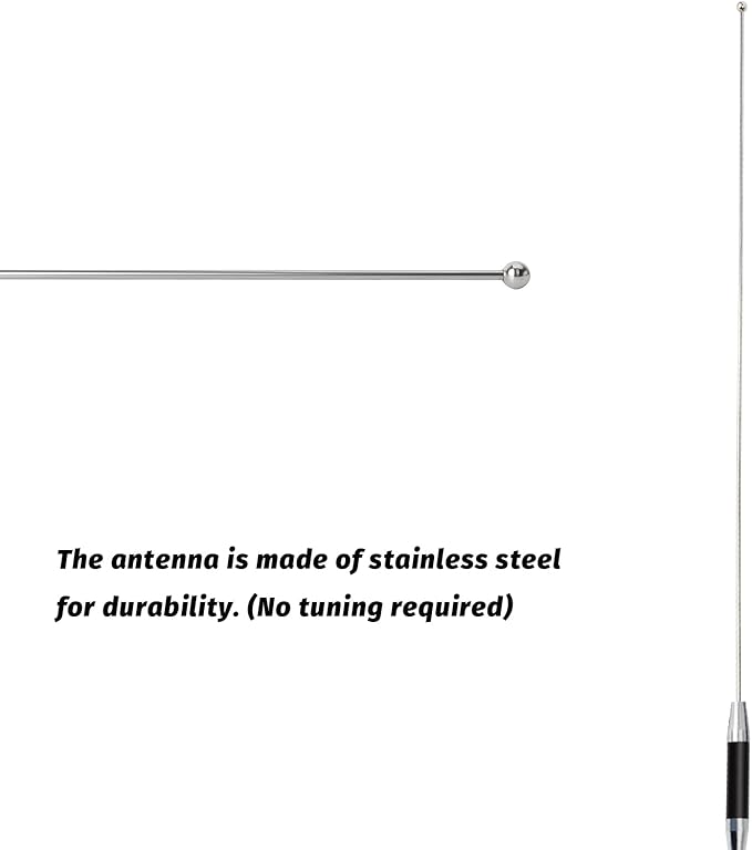 TWAYRDIO NMO Antenna for GMRS Two Way Radio, UHF 462-467MHz High Gain Mobile Radio Antenna for Midland Baofeng Retevis GMRS Radios, Requires NMO Mount