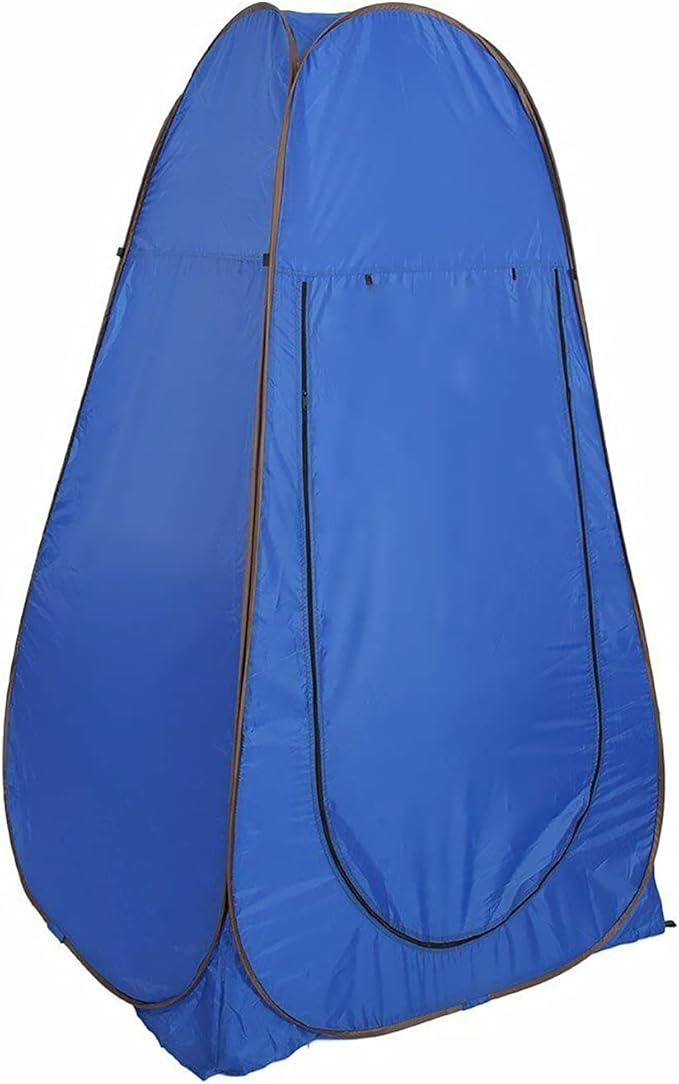 Portable Pop Up Privacy Shower Tent - Spacious Changing Room - Portable Outdoor Camping Bathroom Toilet Changing Dressing Room Sun Sunshade Canopy Outdoor Rain Shelter Hiking, Beach, Toilet (Blue)
