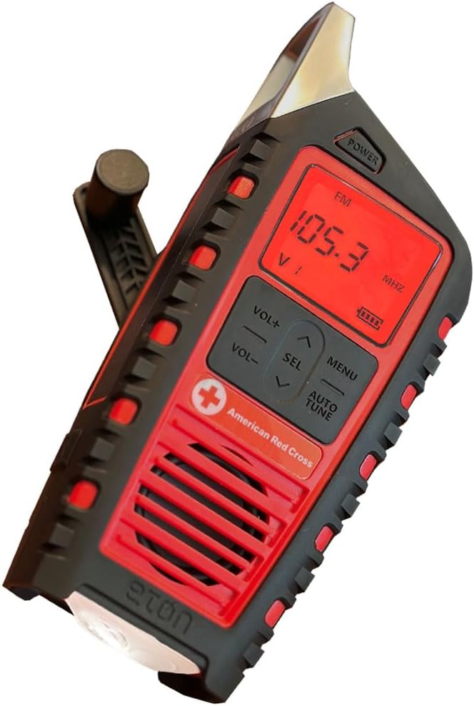 Eton Odyssey Adventure Hand Crank NOAA Weather Radio, All Band Emergency Radio, AM/FM Shortwave Storm, Bluetooth, Phone Charger, RDS, Solar, Multi-Function Flashlight, Camping, Hiking
