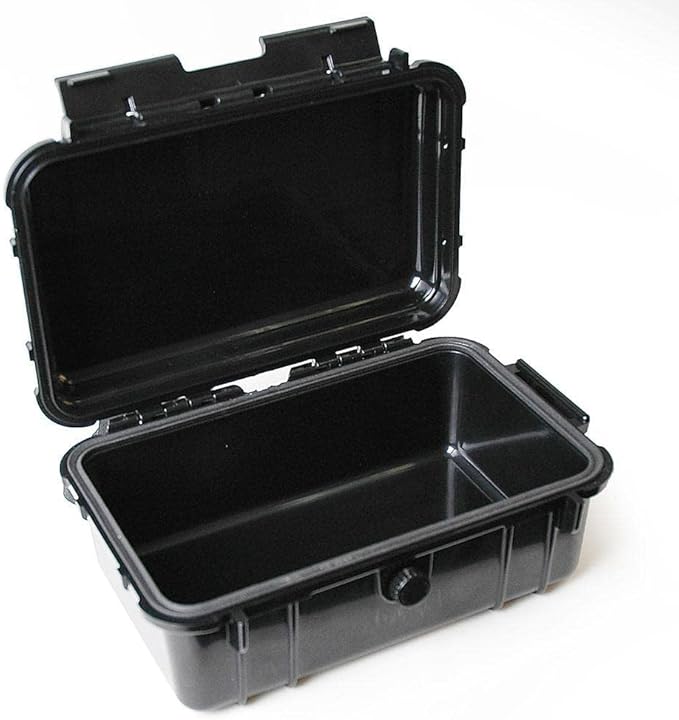 8" Weatherproof Equipment Case, made of Polypropylene Plastic, Black, 7.5" X 5" X 3.25"