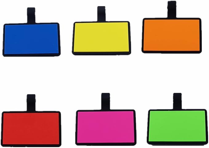 6 Pack New Square Silent Pet Tags Modifiable Dog Tag,Multiple Emergency Contact,Lightweight, No Jinging, Collar Accessories,Cat ID Tag