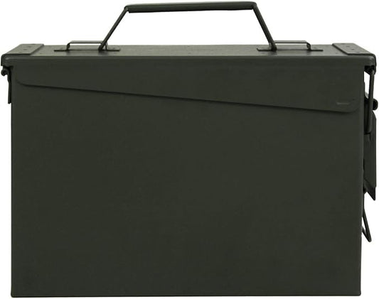 GUGULUZA Metal Ammo Can 30/50 Cal, Lockable Bullet Storage Case, Waterproof & Airtight Containers Box with Flip Top for Long-Term Storage Shotgun, Rifles, Pistols Ammunition