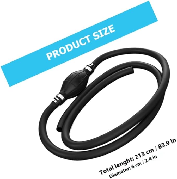 UPKOCH Manual Car Fuel Transfer Pump with Thick Hose Hand Siphon Gasoline and for Automotive Fuel and Water Transfer Easy Use for Emergency Liquid Pumping