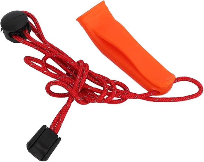 Pwshymi Emergency Whistle Sturdy, Super Loud Safety Whistle for Outdoor Hiking, Camping, Plastic Orange