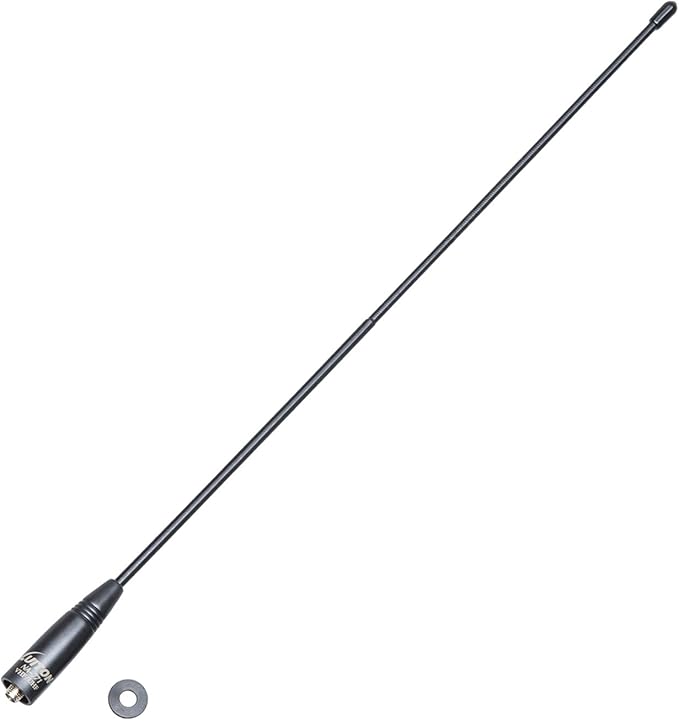 Radio Antenna for BaoFeng UV-5R/888S Long Range Walkie Talkie Antenna 15.6-Inch Whip VHF/UHF (144/430Mhz) Antenna SMA-Female（1 Pack）