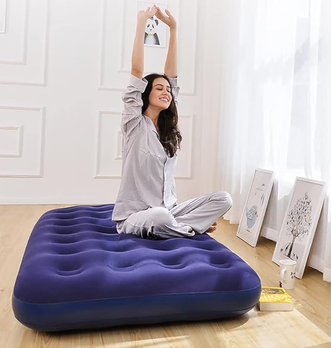 DIMAR GARDEN Single Size Air Mattress Inflatable Camping Bed Sleeping Pad,Include Hand Pump