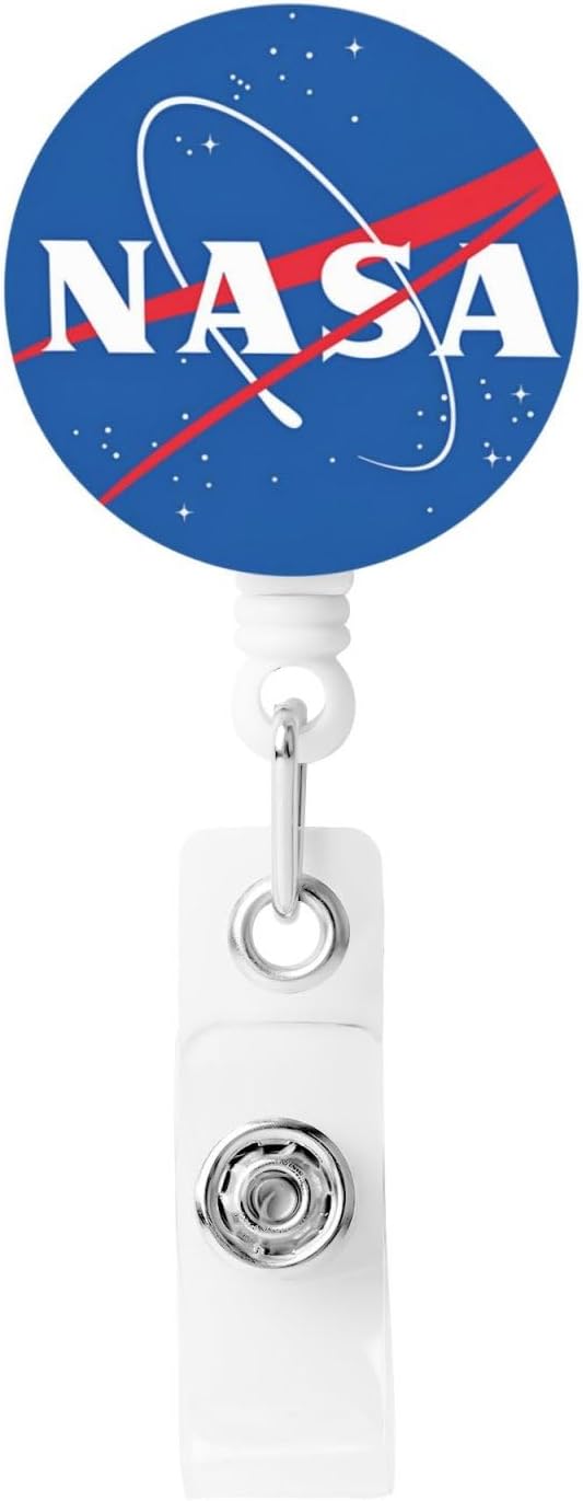 NASA Badge Reels Retractable Badge Holder with Clip for Id Name Tag Office Worker Student Teacher Nurse Doctor