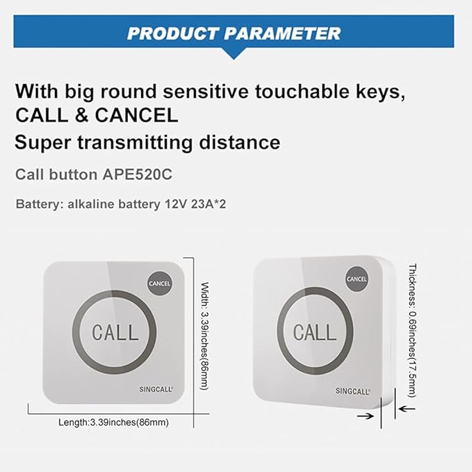 Strobe Siren Panic Alarm Button Siren Alarm with Light for Home Caring Loud Outdoor SOS Alert System 2 Red Flashing Siren and 4 Emergency Button for Store Hotel Jewelry Shop Security
