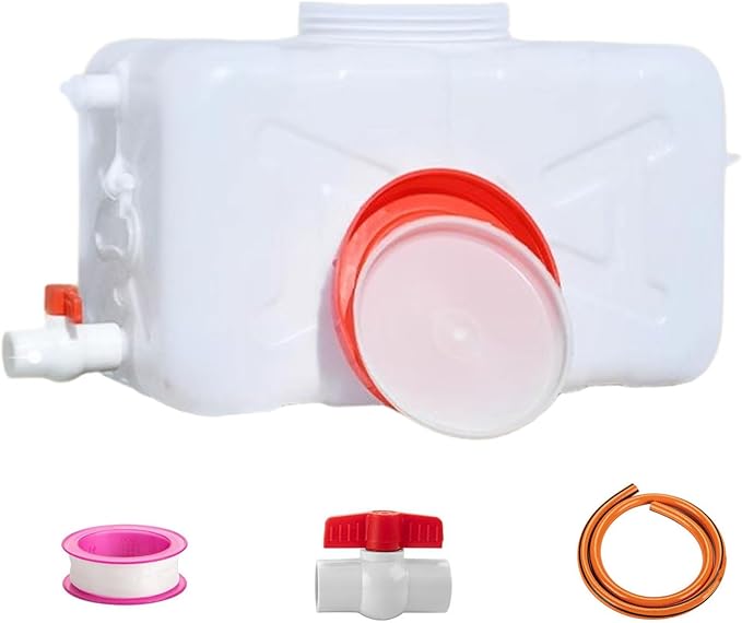 Large Capacity Water Container with Spigot Hose, Portable Water Storage Tank 52.8 Gallon No Leakage Camping Water Carrier for Emergency Vehicle Car Outdoor Hiking Picnic(Size:25L/6.6Gal)