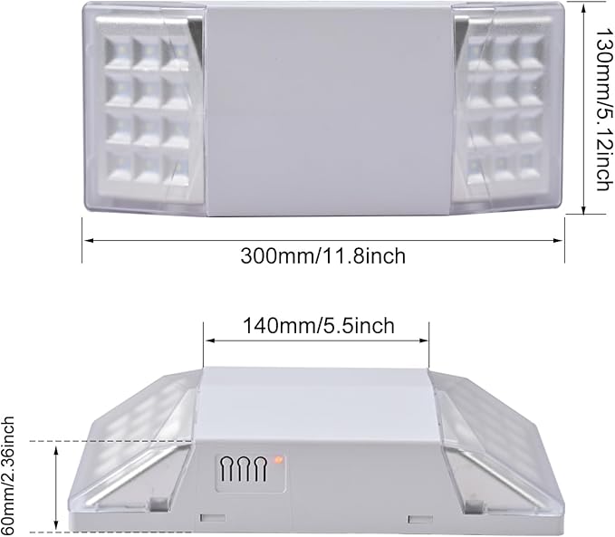 Plug Emergency Lights for Business Home Power Failure Outage 4Hours 300lm LED Exit Lighting Fixtures with Battery Backup AC85-277V