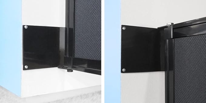 Wall-Mounted Sliding StraightWall Room Divider | Adjustable Widths | Locking Wheels | Room Separator | Up to 11'3" Wide x 4' Tall Charcoal Gray Fabric Panels