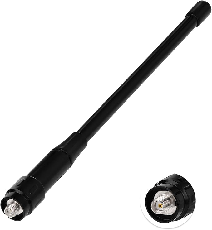 Superbat Dual Band VHF UHF Radio Antenna 136-174/400-470MHz SMA Female Fiberglass Antenna for Baofeng UV-5R Retevis RT-5R Aliunce HD1 Arcshell AR-5 Two Way Radio