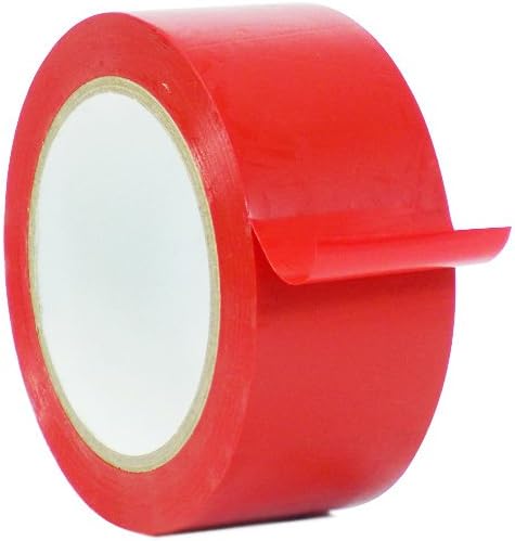 WOD VTCP366 Red Pinstriping Dance Floor Vinyl Tape, 4 inch x 36 yds. Marking Tape for School Gym, Warehouse, Parking Spaces and More