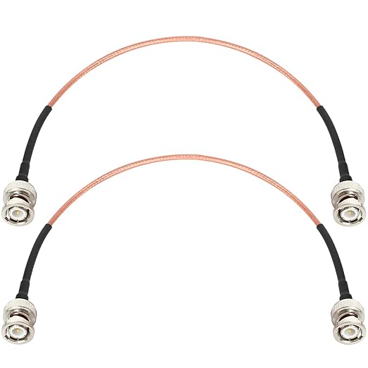 XRDS -RF BNC Cables 1FT 2PCS, 50 Ohm BNC Male Cable RG316 Antenna Cable for Antenna Scanners Handheld Ham Radios etc.