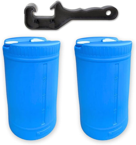 15 Gallon Water Storage Tank - 2 Tank- Water Storage for Emergencies - Durable, Reusable, Portable, BPA Free, Food Grade Plastic - Emergency Zone