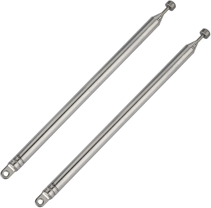 Bingfu 7 Sections Telescopic 74cm AM FM Antenna Portable Radio Antenna Replacement (2-Pack) Compatible with Indoor Portable Radio Home Stereo Receiver AV Audio Video Home Theater Receiver TV Tuner