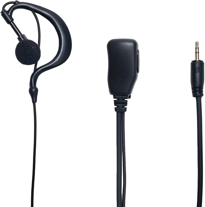 Earpiece Headset with MIC PTT for Cobra Microtalk Px655 Px650 Cxt195 Walkie Talkie Two Way Radio G Shape 4 Pack