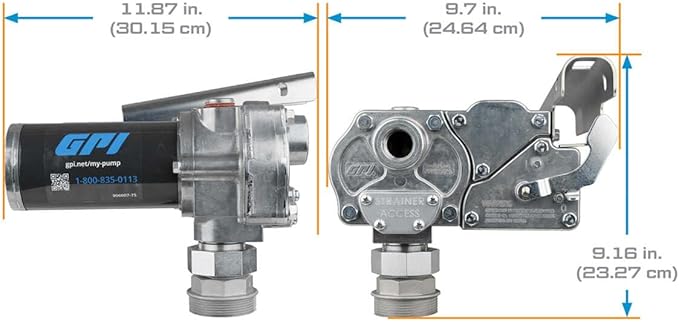 GPI - M-150 Series Fuel Transfer Pump, Automatic Shut-Off Nozzle, 15 GPM, 12 Volt (110000-100)