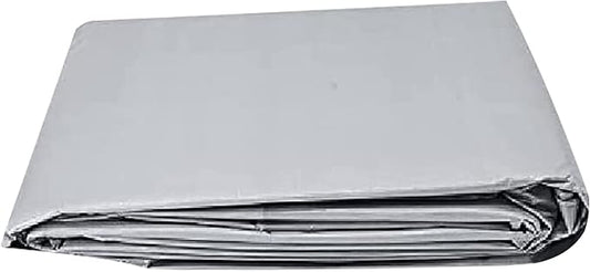 Heavy Duty Waterproof Tarp 6x8 | 12 Mil Thick Silver Poly Tarpaulin with Aluminum Grommets | Large Outdoor Weatherproof Cover for Roof, Landscaping | UV Resistant Tarp with Reinforced Edges