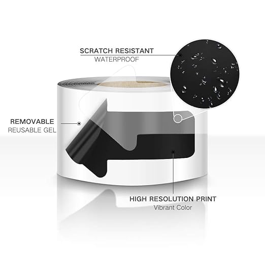 Arrow Floor Sticker Tape 2"×4" Arrow Floor Marking Sticker Sign 200 PCS Arrow Decal Tape Black