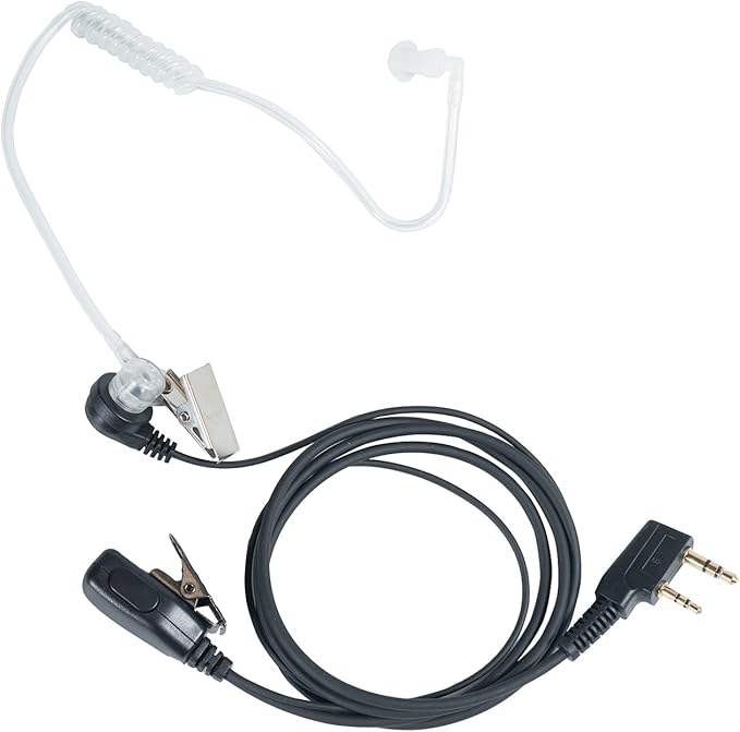 Covert Acoustic Tube Headset for Baofeng UV-5R BF-888S BF-F8HP BF-F9 TK-2107 TK-3107 RT7 RT21 Walkie Talkie Two Way Radio 10 Pack