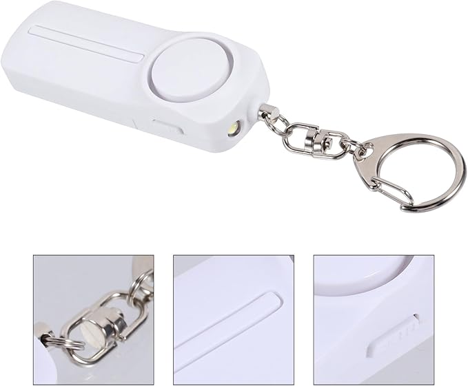 Personal Alarm Emergency Safety Alarm Keychain with Loud Siren and LED Light for Women Portable Reusable for