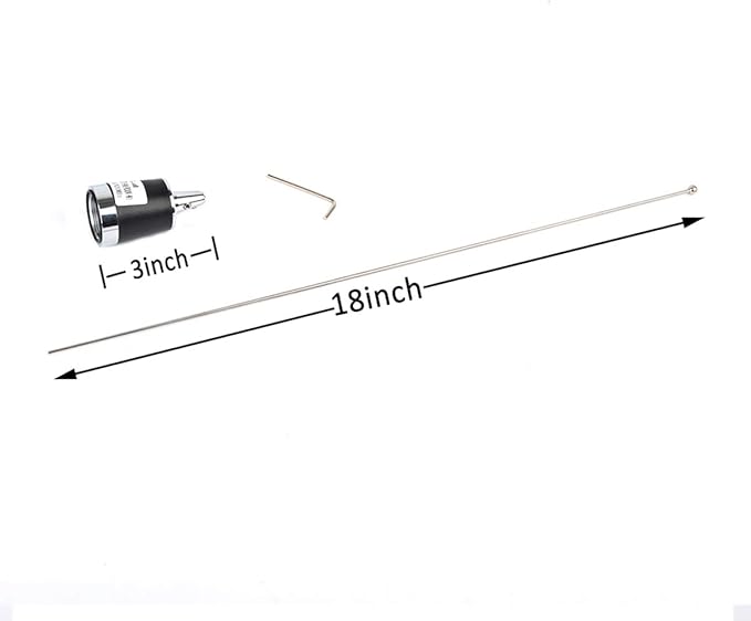 HYS Amateur Antennas Dual-Band NMO 20 Inch Antenna VHF 144/UHF 430MHz NMO L Shape Mount Mobile Antenna Bracket W/13 ft RG58 Coax Cable NMO to UHF-male/PL259 for Motorola Kenwood Midland Mobile Radios