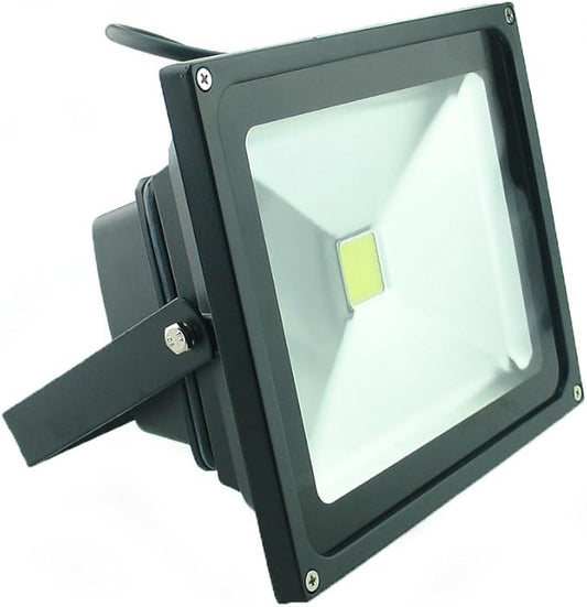 QUANS 30W Watt Cool White 12V 24V AC DC Ultra Bright LED Security Wash Flood Light Floodlight Lamp High Power Black Case Waterproof IP65 Work in The Rain Superbright 6000K, 12-24V Input Low Voltage